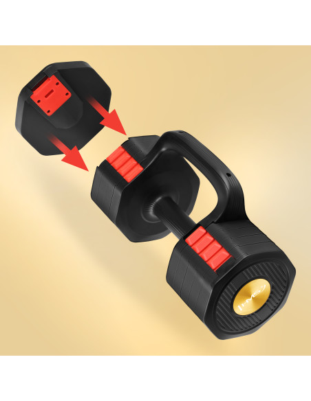 3in1 VERSTELLBARE MULTIFUNKTIONSHANTEL MIT KETTLEBELL- UND PUSH-UP-FUNKTION HMS