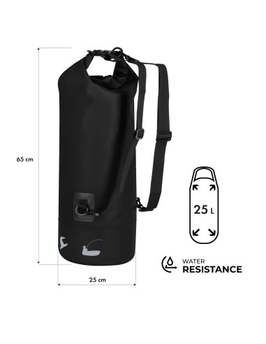 WASSERDICHTER RUCKSACK 25 L SCHWARZ NILS CAMP