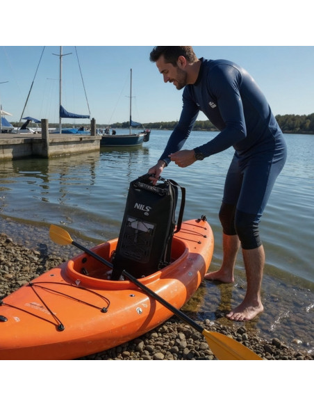 WASSERDICHTER RUCKSACK 25 L SCHWARZ NILS CAMP