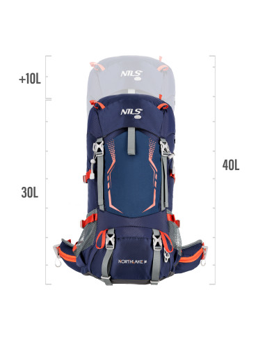 TREKKINGRUCKSACK MARINEBLAU NORTHLAKE 30L+10 NILS CAMP