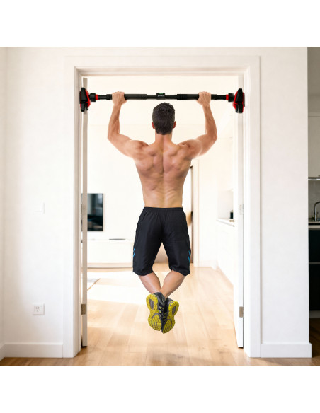 SPANNBARE TÜRRAHMEN-KLIMMZUGSTANGE MIT DREIFACH-STABILISIERUNG HMS