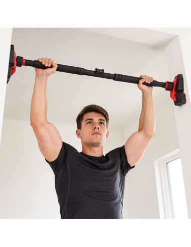 SPANNBARE TÜRRAHMEN-KLIMMZUGSTANGE MIT DREIFACH-STABILISIERUNG HMS