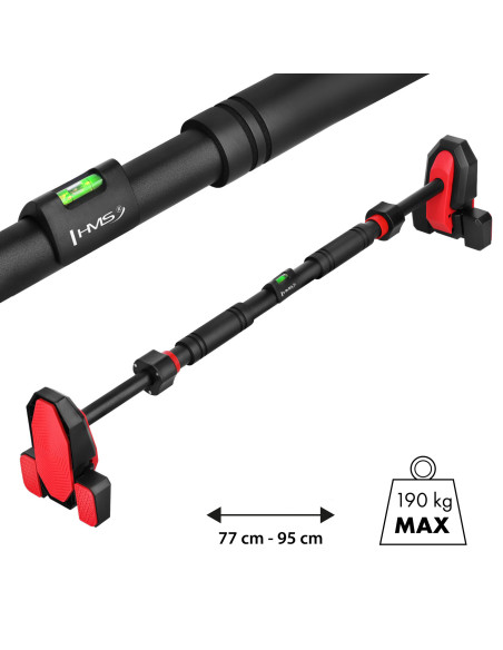 SPANNBARE TÜRRAHMEN-KLIMMZUGSTANGE MIT DREIFACH-STABILISIERUNG HMS