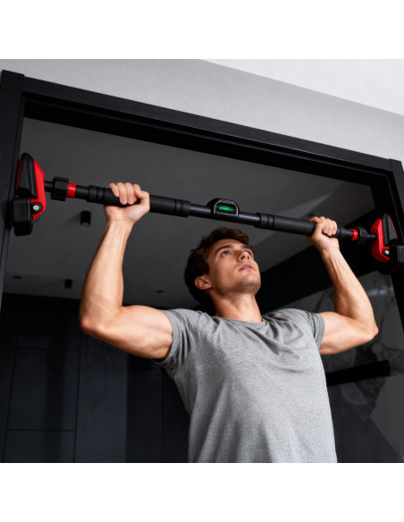 SPANNBARE TÜRRAHMEN-KLIMMZUGSTANGE MIT VIERFACH-STABILISIERUNG HMS