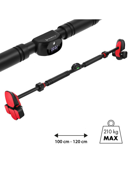SPANNBARE TÜRRAHMEN-KLIMMZUGSTANGE MIT VIERFACH-STABILISIERUNG HMS
