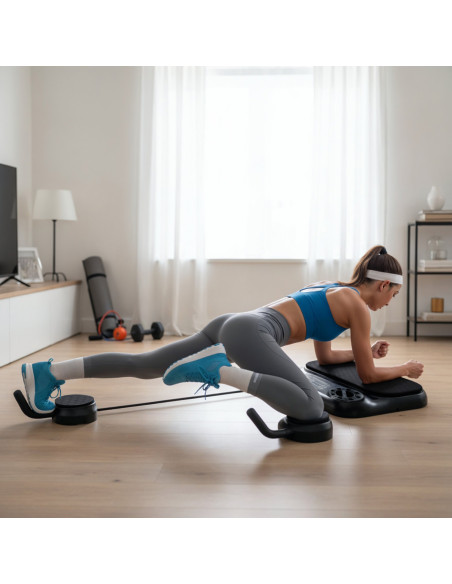 MULTIFUNKTIONALES LIEGESTÜTZ - PLANK-BOARD MIT WIDERSTANDSBÄNDERN HMS