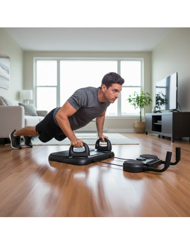 MULTIFUNKTIONALES LIEGESTÜTZ - PLANK-BOARD MIT WIDERSTANDSBÄNDERN HMS
