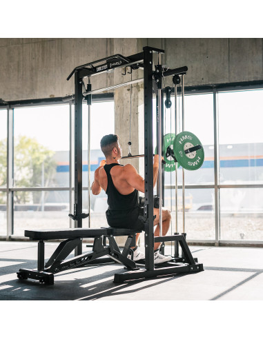 SMITH-MASCHINE MIT PLATE-LOADED KABELZUGSYSTEM SEMI COMMERCIAL HMS