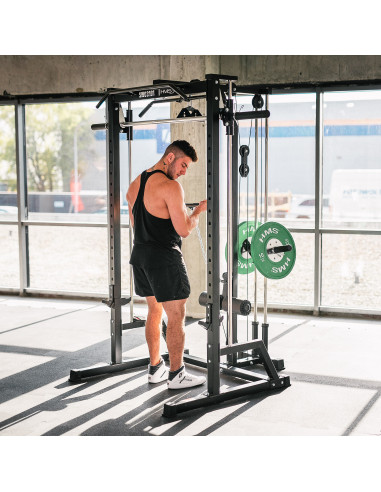 SMITH-MASCHINE MIT PLATE-LOADED KABELZUGSYSTEM SEMI COMMERCIAL HMS