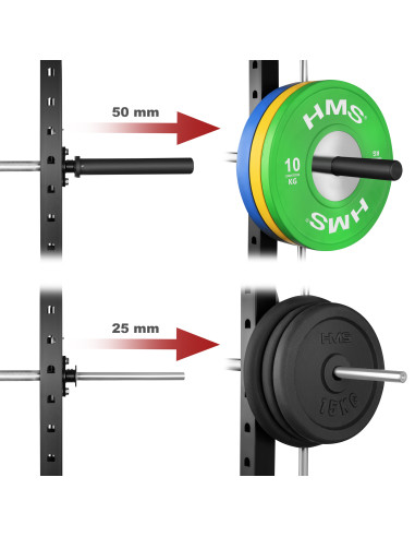 SMITH-MASCHINE MIT PLATE-LOADED KABELZUGSYSTEM SEMI COMMERCIAL HMS