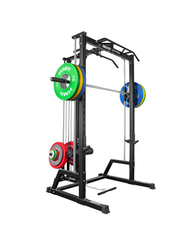 SMITH-MASCHINE MIT PLATE-LOADED KABELZUGSYSTEM SEMI COMMERCIAL HMS