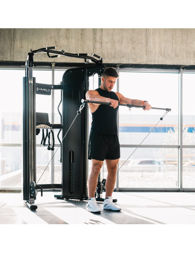 PRO KABELZUGSTATION MIT DOPPEL-GEWICHTSBLOCK COMMERCIAL HMS