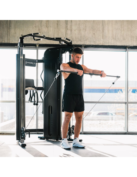 PRO KABELZUGSTATION MIT DOPPEL-GEWICHTSBLOCK COMMERCIAL HMS