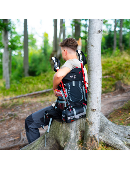TREKKINGRUCKSACK SCHWARZ NORTHLAKE 30L+10 NILS CAMP