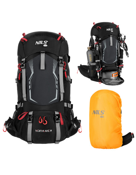 TREKKINGRUCKSACK SCHWARZ NORTHLAKE 30L+10 NILS CAMP