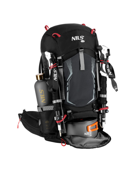 TREKKINGRUCKSACK SCHWARZ NORTHLAKE 30L+10 NILS CAMP