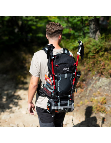 TREKKINGRUCKSACK SCHWARZ NORTHLAKE 30L+10 NILS CAMP