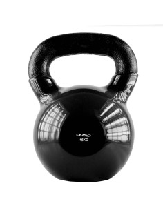 BLACK KETTLEBELL AUS GUSSEISEN MIT VINYLBESCHICHTUNG HMS