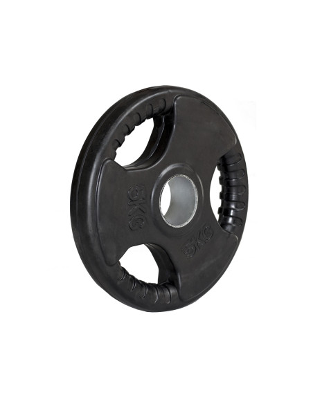 OLYMPISCHE HANTELSCHEIBE MIT GUMMIUMMANTELUNG 5 KG HMS