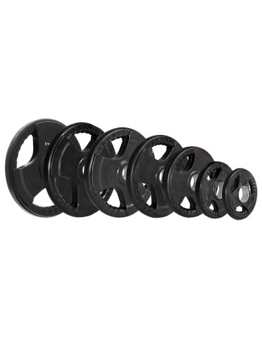 OLYMPISCHE HANTELSCHEIBE MIT GUMMIUMMANTELUNG 5 KG HMS