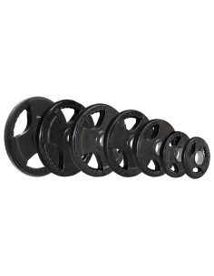 OLYMPISCHE HANTELSCHEIBE MIT GUMMIUMMANTELUNG 10 KG HMS 2