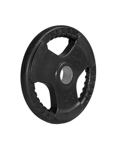 OLYMPISCHE HANTELSCHEIBE MIT GUMMIUMMANTELUNG 10 KG HMS