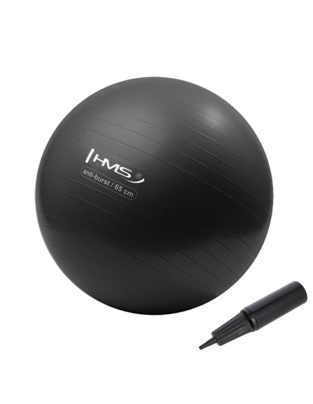 65CM BLACK ANTI-BURST GYMNASTIKBALL HMS