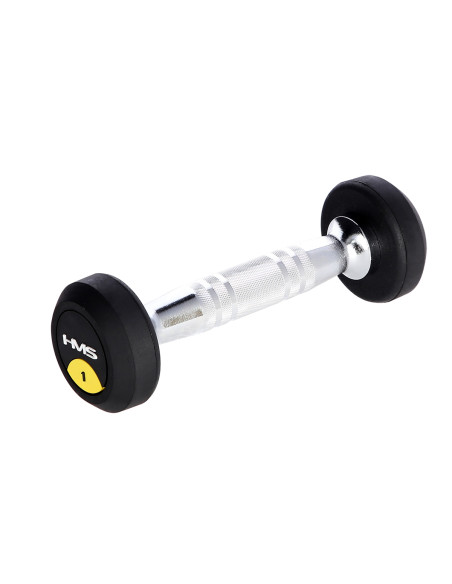 PRO 1 KG RUNDHANTEL MIT GUMMIUMMANTELUNG HMS