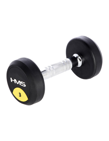 PRO 3 KG RUNDHANTEL MIT GUMMIUMMANTELUNG HMS
