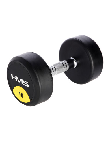 PRO 10 KG RUNDHANTEL MIT GUMMIUMMANTELUNG HMS