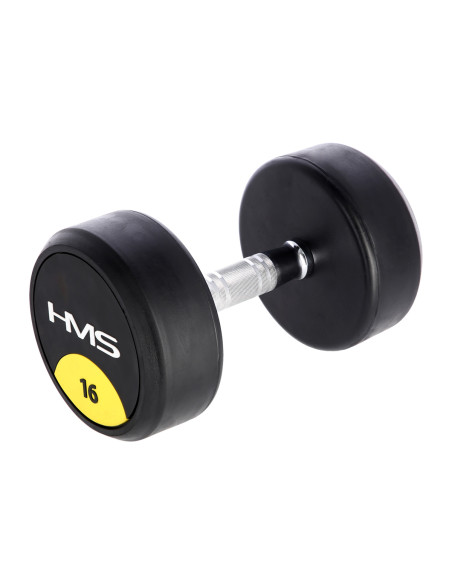 PRO 16 KG RUNDHANTEL MIT GUMMIUMMANTELUNG HMS