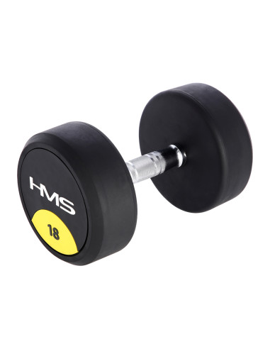 PRO 18 KG RUNDHANTEL MIT GUMMIUMMANTELUNG HMS