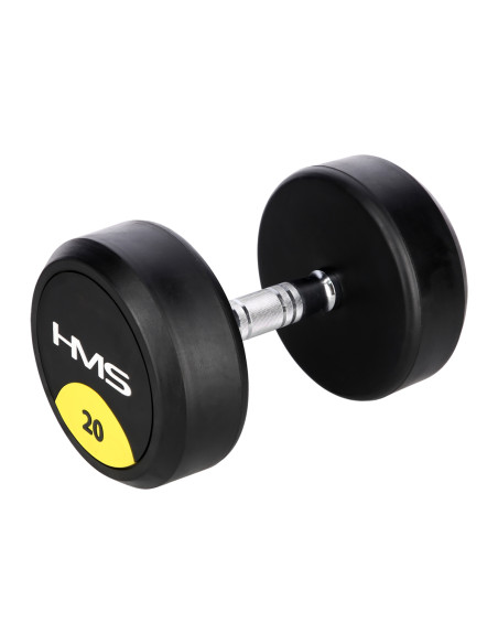 PRO 20 KG RUNDHANTEL MIT GUMMIUMMANTELUNG HMS