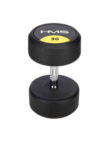 PRO 30 KG RUNDHANTEL MIT GUMMIUMMANTELUNG HMS
