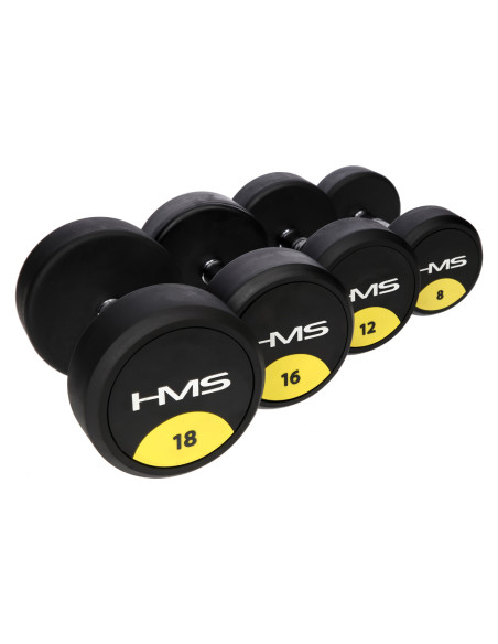 PRO 35 KG RUNDHANTEL MIT GUMMIUMMANTELUNG HMS