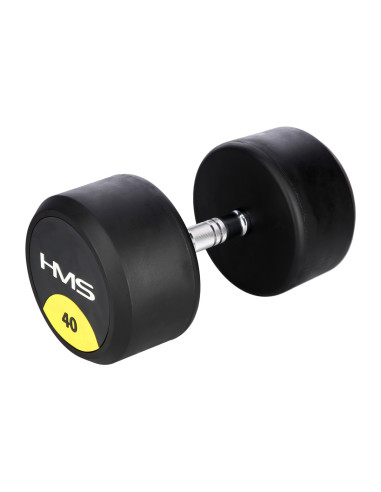 PRO 40 KG RUNDHANTEL MIT GUMMIUMMANTELUNG HMS