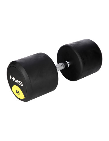 PRO 65 KG RUNDHANTEL MIT GUMMIUMMANTELUNG HMS