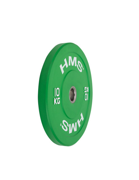 GREEN OLYMPISCHE HANTELSCHEIBE BUMPER 10 KG HMS