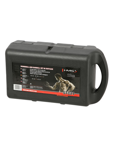 VERSTELLBARE CHROM HANTELN IM KOFFER 20KG HMS