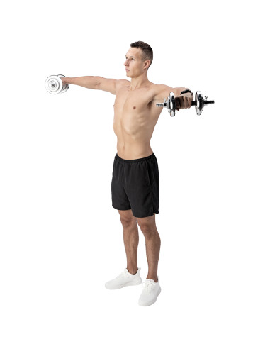 VERSTELLBARE CHROM HANTELN IM KOFFER 20KG HMS