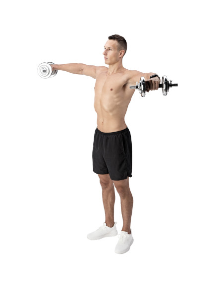 VERSTELLBARE CHROM HANTELN IM KOFFER 20KG HMS