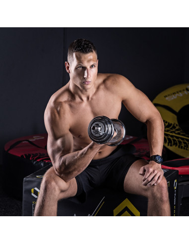 VERSTELLBARE CHROM HANTELN IM KOFFER 20KG HMS