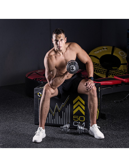 VERSTELLBARE CHROM HANTELN IM KOFFER 20KG HMS