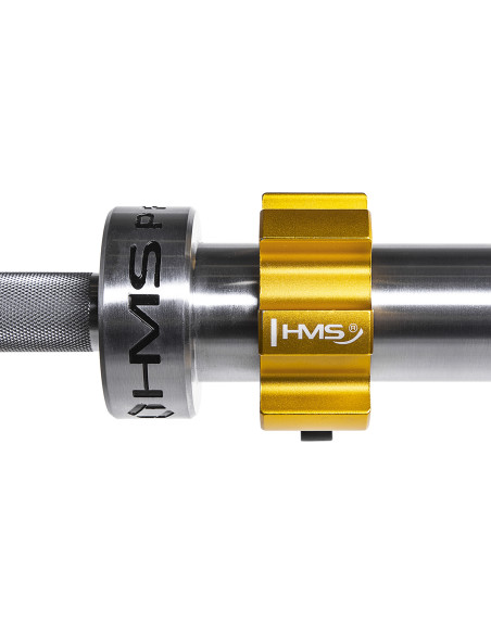 20 KG 2200 MM OLYMPISCHE LANGHANTELSTANGE HMS PREMIUM + ZG1500 GOLDEN VERSCHLÜSSE LOCK JAW