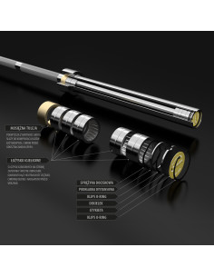 20 KG 2200 MM OLYMPISCHE LANGHANTELSTANGE HMS PREMIUM + ZG1500 GOLDEN VERSCHLÜSSE LOCK JAW 2