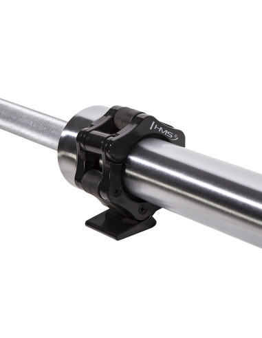 OLYMPISCHE LANGHANTELSTANGE 220 CM HMS PREMIUM + ZG1500 SILVER VERSCHLÜSSE LOCK JAW (2 STK.)