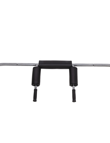 OLYMPISCHE LANGHANTELSTANGE GEBOGEN 220 CM MIT VERSCHLÜSSEN LOCK JAW BLACK HMS