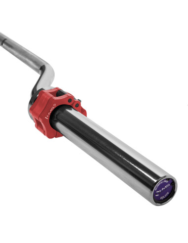 OLYMPISCHE LANGHANTELSTANGE GEBOGEN 220 CM MIT VERSCHLÜSSEN LOCK JAW BLACK HMS