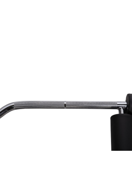 OLYMPISCHE LANGHANTELSTANGE GEBOGEN 220 CM MIT VERSCHLÜSSEN LOCK JAW BLACK HMS