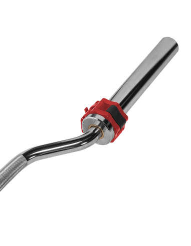 OLYMPISCHE LANGHANTELSTANGE GEBOGEN 220 CM MIT VERSCHLÜSSEN LOCK JAW BLACK HMS